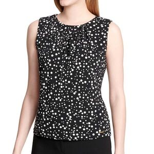 CALVIN KLEIN Pleated Sleeveless Top.   Size:S